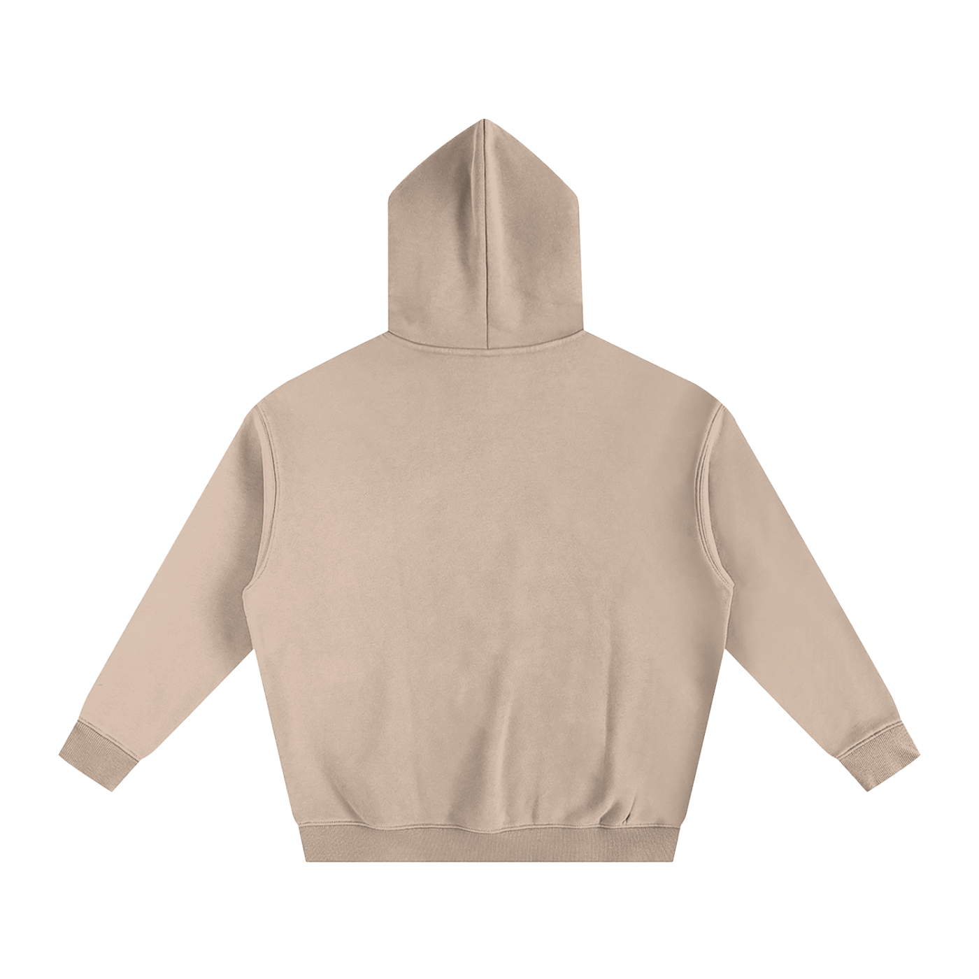 Emblem Hoodie in Gray Apricot — back view
