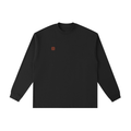 Emblem Long Sleeve Tee in Black — front view