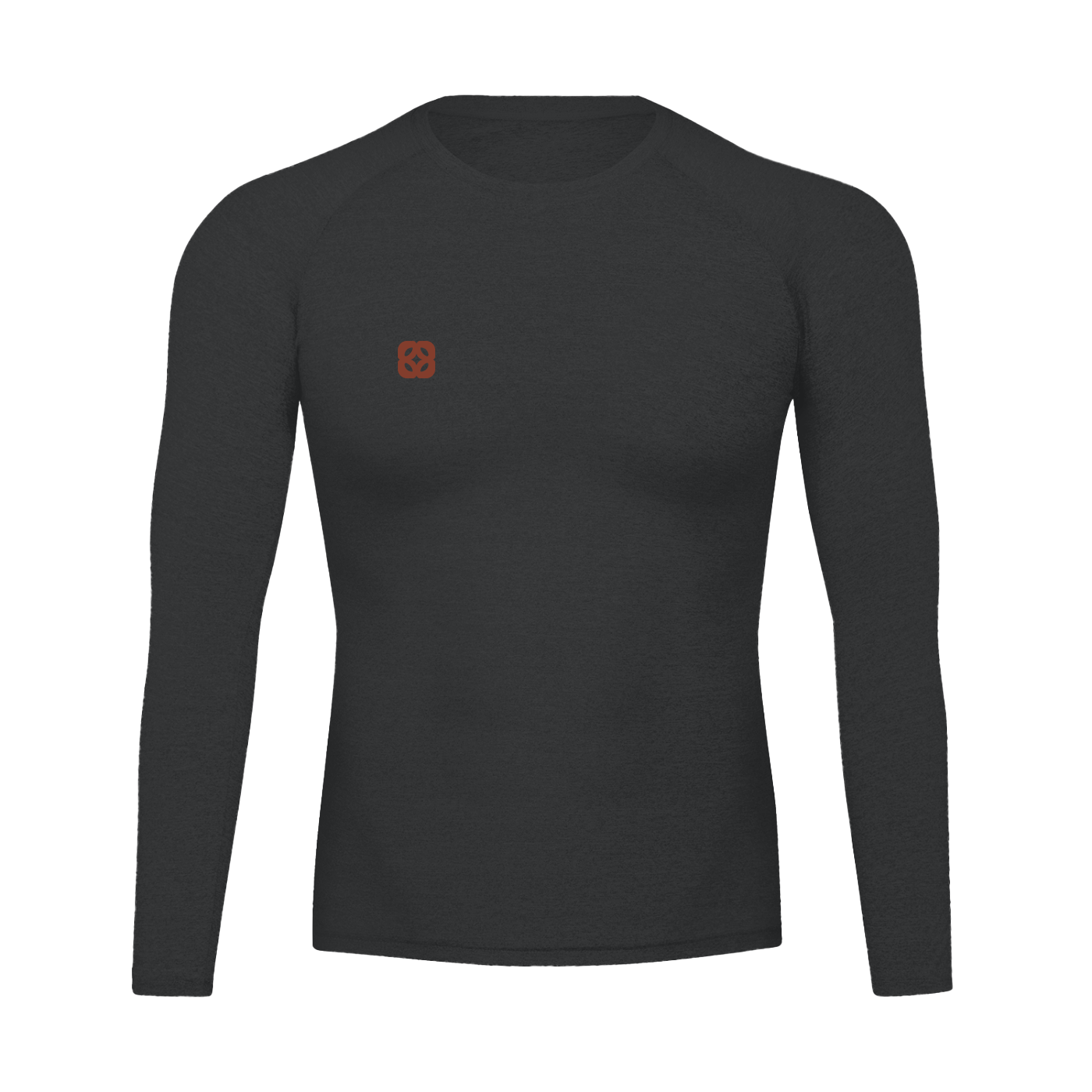 Emblem Performance Longsleeve in Black — front view