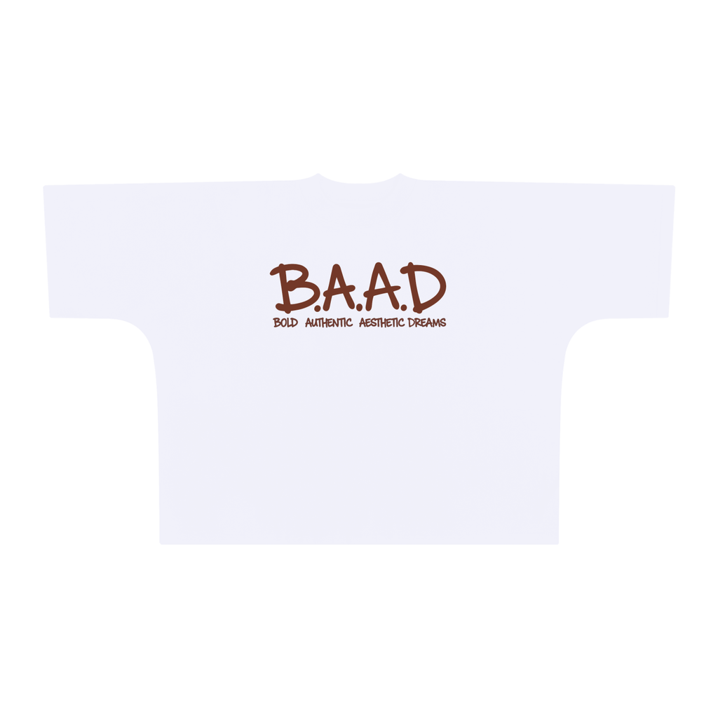Wordmark Spray Tee in White — front view