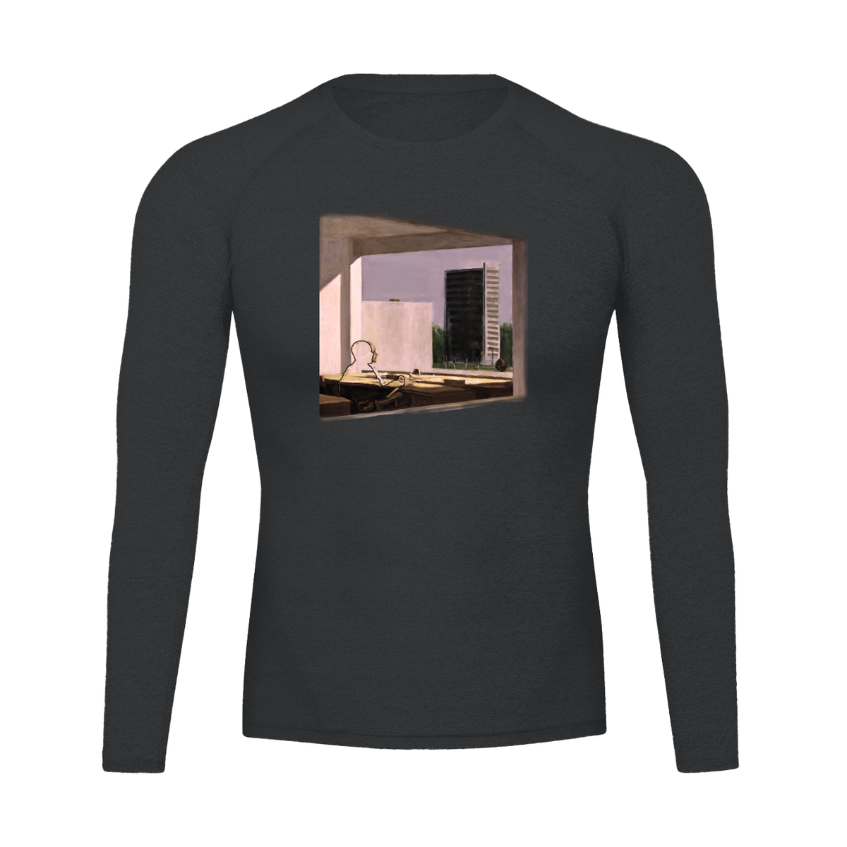 Catching Light Performance Longsleeve in Black — front view